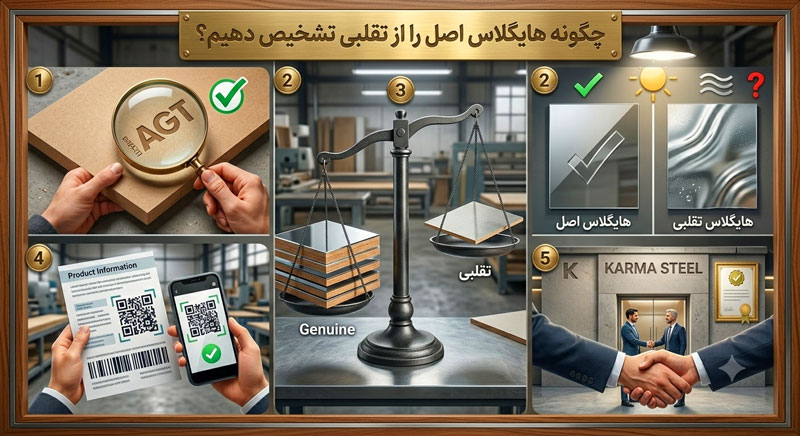 چگونه هایگلاس اصل را از تقلبی تشخیص دهیم؟