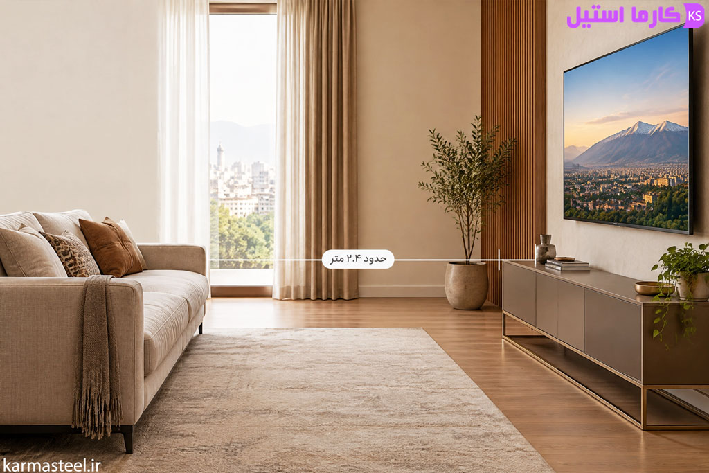 چگونه فاصله تلویزیون تا مبل را اندازه بگیریم؟
