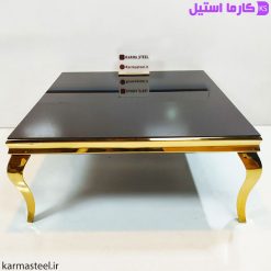 میز جلو مبلی مدل سم آهویی طلایی - 01