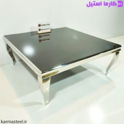میز جلو مبلی مدل سم آهویی نقره ایی - 02