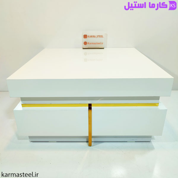 میز جلو مبلی مدل شینا رنگ سفید 02
