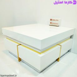 میز جلو مبلی مدل شینا رنگ سفید 01