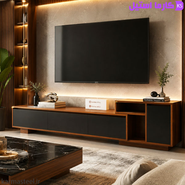 میز تلویزیون مدل سدروس کد 2 در محیط خانه